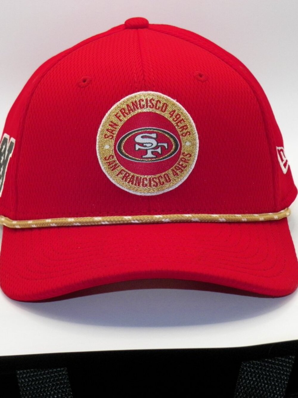 Seventy Red Baseball Cap with Gold Rope and Embroidered SF Emblem